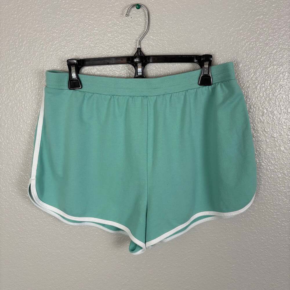 No Boundaries Size XL 15-17 Seafoam Green White Mini Booty Shorts Gym Athleisure